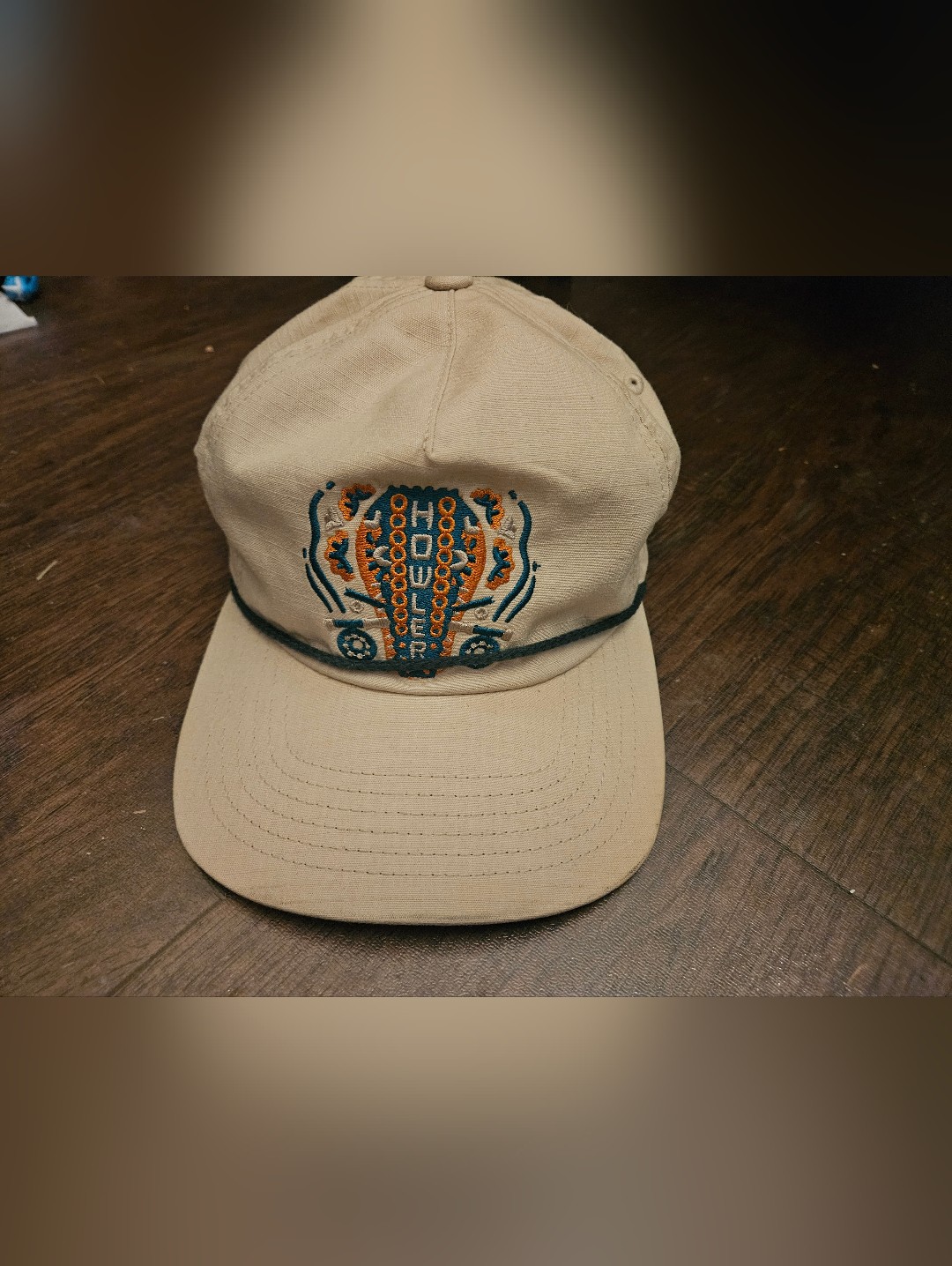 Howler Bros Hat Snapback Beige Rope Gator Chomp Brothers Cotton Unstructured Men